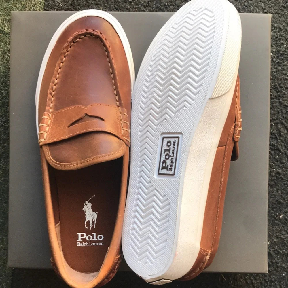 NWOB Polo Ralph Lauren Keaton Leather Penny Loafer